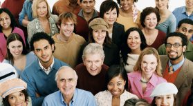 group of multiethnic and mixed age people