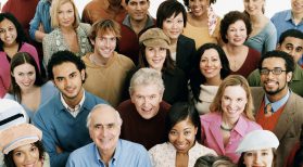 group of multiethnic and mixed age people