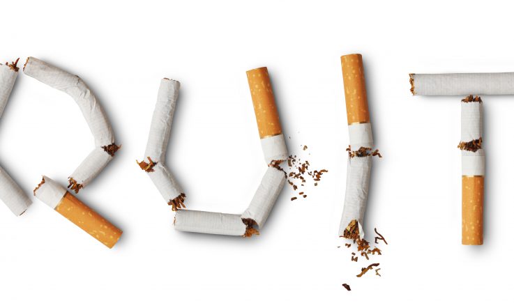 Word Quilt made from broken cigarettes