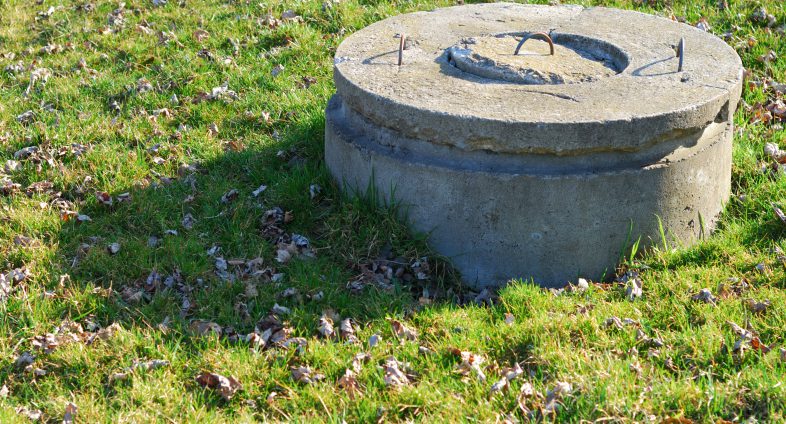 top of concrete dug well