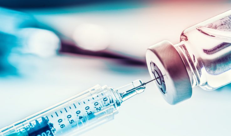 syringe and vaccine