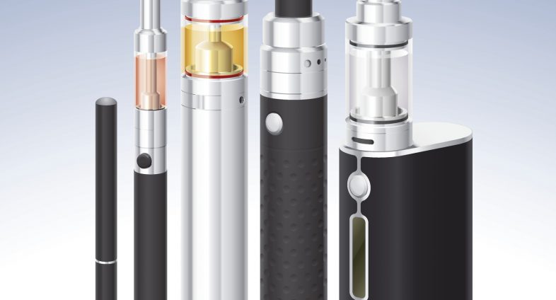 Different types of electronic cigarettes and vapes