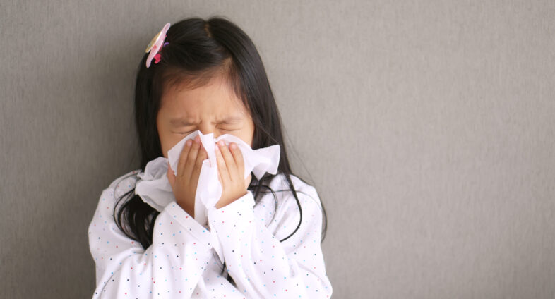 Child with respiratory illness symptoms